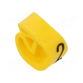 Markers | Marking: 2 | 4÷10mm | PVC | yellow | -30÷80°C | leaded | CLI C