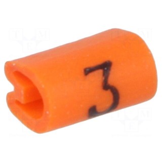 Markers for cables and wires | Label symbol: 3 | 1.5÷2mm | PVC