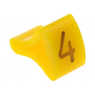 Markers for cables and wires | Label symbol: 4 | 3÷6.5mm | H: 9mm