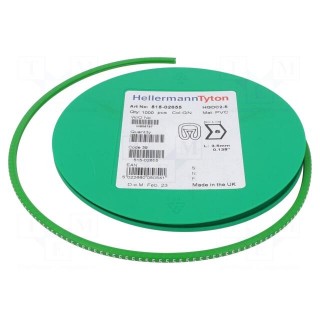 Markers | Marking: 5 | 2÷5mm | PVC | green | -65÷105°C | leaded | HGDC2-5