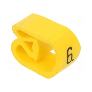 Markers | Marking: 6 | 8÷16mm | PVC | yellow | -30÷80°C | leaded | CLI C