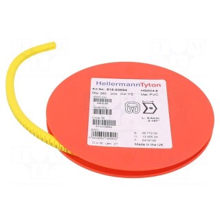 Markers | Marking: 9 | 4÷9mm | PVC | yellow | -65÷105°C | leaded | HGDC4-9