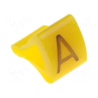 Markers for cables and wires | Label symbol: A | 3÷6.5mm | H: 9mm