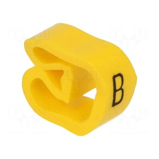 Markers | Marking: B | 8÷16mm | PVC | yellow | -30÷80°C | leaded | CLI C