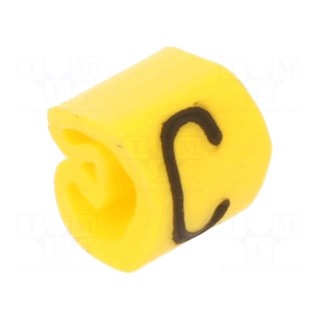 Markers | Marking: C | 1.3÷3mm | PVC | yellow | -30÷80°C | leaded | CLI C