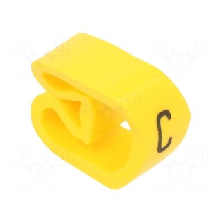 Markers | Marking: C | 8÷16mm | PVC | yellow | -30÷60°C | leaded | PA-3