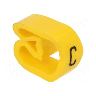 Markers | Marking: C | 8÷16mm | PVC | yellow | -30÷80°C | leaded | CLI C