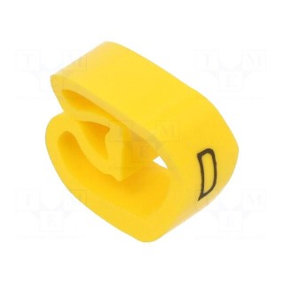 Markers | Marking: D | 8÷16mm | PVC | yellow | -30÷60°C | leaded | PA-3