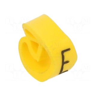 Markers | Marking: E | 4÷10mm | PVC | yellow | -30÷60°C | leaded | PA-2
