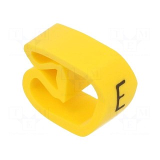 Markers | Marking: E | 8÷16mm | PVC | yellow | -30÷60°C | leaded | PA-3