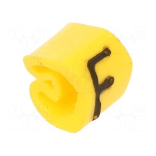 Markers | Marking: F | 1.3÷3mm | PVC | yellow | -30÷80°C | leaded | CLI C