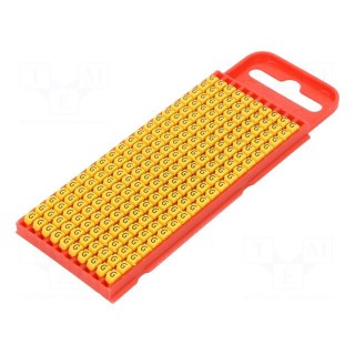 Markers for cables and wires | Label symbol: G | 2÷2.8mm | yellow