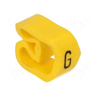Markers | Marking: G | 8÷16mm | PVC | yellow | -30÷80°C | leaded | CLI C