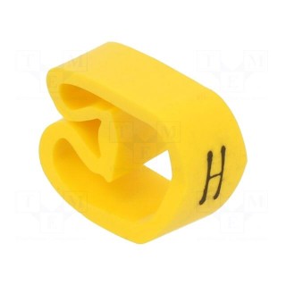 Markers | Marking: H | 8÷16mm | PVC | yellow | -30÷60°C | leaded | PA-3