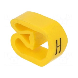 Markers | Marking: H | 8÷16mm | PVC | yellow | -30÷80°C | leaded | CLI C