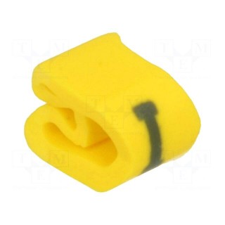 Markers for cables and wires | Label symbol: I | 2÷5mm | PVC | yellow
