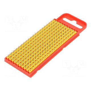 Markers | Marking: L1,L2,L3,N,ground | 2÷2.8mm | polyamide | yellow