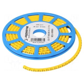 Markers | Marking: L2 | 2.5÷5mm | PVC | yellow | -30÷80°C | leaded | CLI C