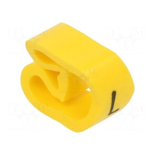 Markers | Marking: L | 8÷16mm | PVC | yellow | -30÷60°C | leaded | PA-3