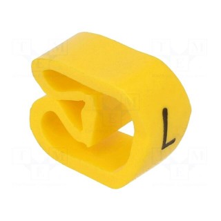 Markers | Marking: L | 8÷16mm | PVC | yellow | -30÷80°C | leaded | CLI C
