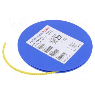 Markers | Marking: P | 1÷3mm | PVC | yellow | -65÷105°C | leaded | HGDC1-3
