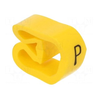 Markers | Marking: P | 8÷16mm | PVC | yellow | -30÷80°C | leaded | CLI C