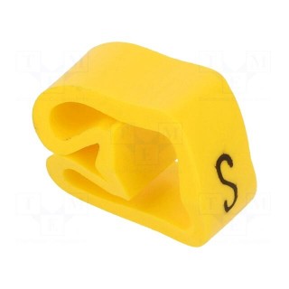 Markers | Marking: S | 8÷16mm | PVC | yellow | -30÷80°C | leaded | CLI C
