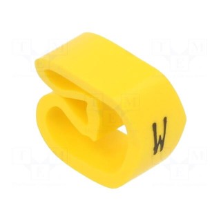 Markers | Marking: W | 8÷16mm | PVC | yellow | -30÷60°C | leaded | PA-3