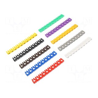 Markers | Marking: 0 | 1 | 2 | 3 | 4 | 5 | 6 | 7 | 8 | 9 | 2.8÷4.6mm | PVC