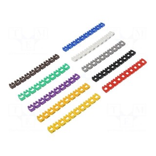 Markers | Marking: 0 | 1 | 2 | 3 | 4 | 5 | 6 | 7 | 8 | 9 | 3.8÷5.9mm | PVC