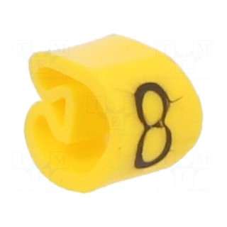 Markers | Marking: 0 | 2.5÷5mm | PVC | yellow | -30÷60°C | leaded | PA-1