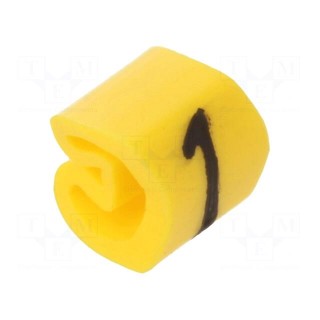 Markers | Marking: 1 | 1.3÷3mm | PVC | yellow | -30÷80°C | leaded | CLI C
