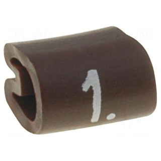 Markers | Marking: 1 | 4.3÷6.9mm | PVC | brown | -45÷70°C | leaded