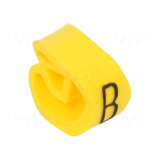 Markers | Marking: B | 4÷10mm | PVC | yellow | -30÷60°C | leaded | PA-2