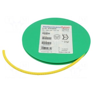 Markers | Marking: C | 2÷5mm | PVC | yellow | -65÷105°C | leaded | HGDC2-5