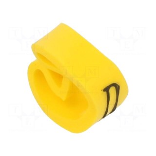 Markers | Marking: D | 4÷10mm | PVC | yellow | -30÷60°C | leaded | PA-2