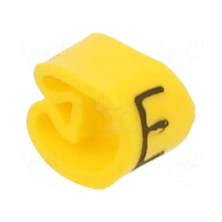 Markers | Marking: E | 2.5÷5mm | PVC | yellow | -30÷80°C | leaded | CLI C