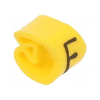 Markers | Marking: F | 2.5÷5mm | PVC | yellow | -30÷60°C | leaded | PA-1