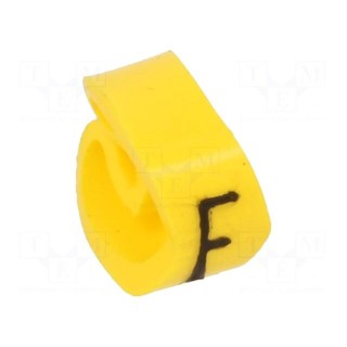 Markers | Marking: F | 4÷10mm | PVC | yellow | -30÷60°C | leaded | PA-2