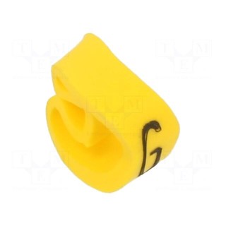 Markers | Marking: G | 4÷10mm | PVC | yellow | -30÷60°C | leaded | PA-2