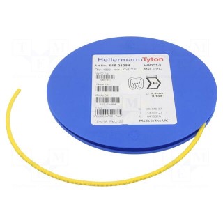 Markers | Marking: H | 1÷3mm | PVC | yellow | -65÷105°C | leaded | HGDC1-3