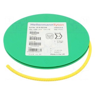 Markers | Marking: J | 2÷5mm | PVC | yellow | -65÷105°C | leaded | HGDC2-5