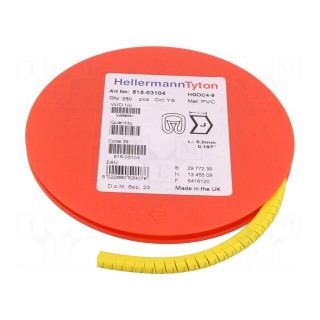 Markers | Marking: J | 4÷9mm | PVC | yellow | -65÷105°C | leaded | HGDC4-9