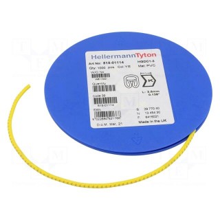 Markers | Marking: K | 1÷3mm | PVC | yellow | -65÷105°C | leaded | HGDC1-3