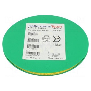 Markers | Marking: M | 2÷5mm | PVC | yellow | -65÷105°C | leaded | HGDC2-5
