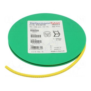 Markers | Marking: M | 2÷5mm | PVC | yellow | -65÷105°C | leaded | HGDC2-5