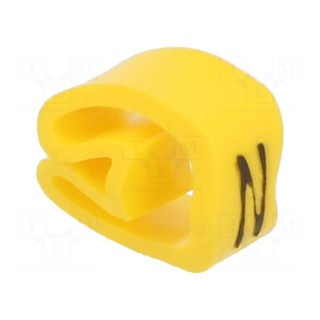 Markers | Marking: N | 4÷10mm | PVC | yellow | -30÷60°C | leaded | PA-2