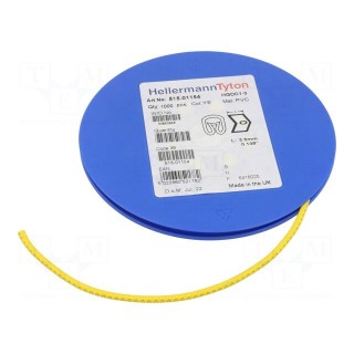 Markers | Marking: O | 1÷3mm | PVC | yellow | -65÷105°C | leaded | HGDC1-3