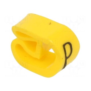 Markers | Marking: P | 4÷10mm | PVC | yellow | -30÷60°C | leaded | PA-2