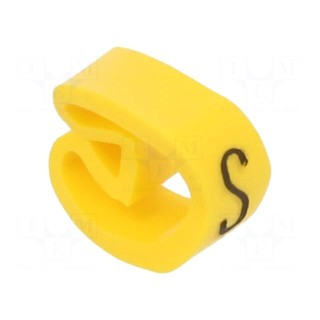 Markers | Marking: S | 4÷10mm | PVC | yellow | -30÷60°C | leaded | PA-2